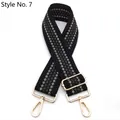 Dettaglio di una tracolla regolabile larga 5cm con motivo a nido d'ape nero e grigio - Motivo a Nido d'Ape Tessuto (Fibbia in Argento) / Nero e Grigio