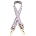 Adjustable lavender strap with white arrow pattern and golden metal swivel clasps - No.7 Light Purple