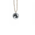 Pendentif boule disco miroir avec perles blanches et accents argentés élégants - 5cm Pendentif Perle Argent