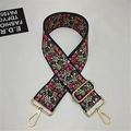 Tracolla larga regolabile con stampa floreale vintage e fibbie in metallo dorato per borse - Stile 4 Versatile PU (Gancio Argento)