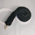 Faux fur replacement bag strap in forest green with gold metal swivel clasp - Green