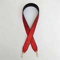 Correa de bolso roja con purpurina y ganchos dorados metálicos para bolsos bandolera - Rojo