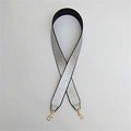 Adjustable silver glitter wide shoulder strap with gold metal lobster clasps for bags - Silver