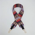 Ethno-Stil gewebter Schultergurt mit geometrischen Mustern und Goldmetallhaken - Vintage-Muster