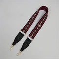 Tracolla etnica regolabile per borsa con strisce rosse nere e borchie vintage - Etnico