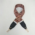 Adjustable leopard print wide strap for crossbody bags with gold metal hooks - Brown Leopard Style 5
