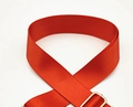 Adjustable nylon wide shoulder strap in bright orange with shiny gold metal hardware - Orange