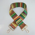 Adjustable wide replacement shoulder strap with colorful ethnic geometric patterns - All-match Style