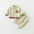 Tweeledige set met lichtgroene sweater en joggingbroek voor kleine jongens - 73cm / Groen