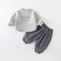 Ensemble sweat et pantalon gris pour bébé garçon avec imprimé ours mignons - 73cm / Gris Marron