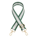 Adjustable green and silver wire woven strap with gold metal lobster clasps for handbags - Green