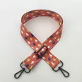 Detail of adjustable colorful shoulder strap with fish pattern and gunmetal clasp - Style 58 Gunmetal Buckle