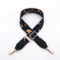 Adjustable leopard print replacement strap for handbags with premium gold metal hooks - Blue