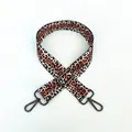 Detail van verstelbare tasriem met luipaardprint en donkergrijze metalen haken - Luipaardpatroon 1 Gunmetal Gesp