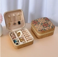 Cork jewelry box with ethnic pattern and zipper closure for rings and necklaces - 20599 (2 Styles C38-8) Zippered Four-leaf Clover Blanket; 1