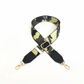 Adjustable camouflage bag strap featuring 3.8cm width and golden lobster swivel clasps - Gray and Black