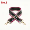 Detail of adjustable wide camouflage strap with pink edges and gold metal buckles - Silver Clasp / US 1