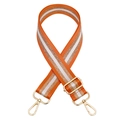 Verstellbarer Taschenurt in Orange mit Silberglitzer und goldenen Metallbeschlägen - Silberverschluss / Orange