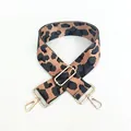 Adjustable leopard print bag strap with polished gold hardware and clip-on hooks - Gray Leopard (Style 13)