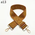 Adjustable brown geometric diamond pattern woven bag strap with light gold metal hardware - a13 Yellow