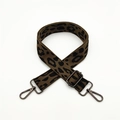 Tracolla spessa leopardata con fibbia in metallo regolabile per borse a mano - Leopardato Fibbia Gunmetal