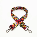 Correa ajustable de colores con diseño chevron y ganchos de metal negro para bolsos mujer - Patrón de Ondas de Contraste (Cierre Gun)