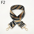 Détail de la large bandoulière léopard de remplacement avec jacquard orange et attaches dorées - Style à Motif Animal Gris (F2)