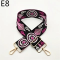Close-up of ethnic geometric pattern woven strap with gold metal lobster clasps - Black Style (E8)