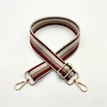 Close-up of adjustable striped strap with high-quality gold-tone metal buckles - No.14 Wine Red