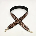 Correa de hombro con estampado de leopardo y hebillas doradas para bolsos de mano - Rosa