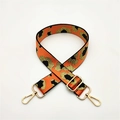 Verstellbarer Taschenurt mit Leopardenmuster in Orange und Schwarz mit Gold-Hardware - Orange mit Silberschnalle