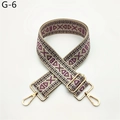 Dettaglio della tracolla intrecciata viola con ganci dorati e fibbia regolabile - Chiusura in Argento / Viola (G-6)
