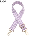 Detail of light purple houndstooth replacement strap with adjustable gold metal buckle - Purple (R-10)