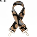 Tracolla larga regolabile con stampa leopardata e ganci rotanti in metallo dorato - Chiusura in Argento / M-30 Grigio