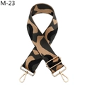 Tracolla larga regolabile in jacquard con motivo mimetico e ganci metallici oro - Chiusura in Argento / Camouflage Grigio Scuro (M-23)