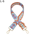 Detail of adjustable bohemian rhombic woven strap with golden metal lobster hooks - Orange and Purple Diamond (L-6)