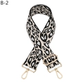 Detail of adjustable leopard print bag strap with golden metal lobster clasps and buckles - Khaki (B-2)