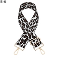 Detail view of adjustable leopard print bag strap with high-quality gold swivel snap hooks - White (B-6)