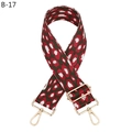 Detail of adjustable leopard print bag strap with high-quality gold metal hardware - Red (B-17)