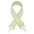 Tracolla intrecciata regolabile con motivo geometrico verde chiaro e ganci oro - Verde Chiaro (Fibbia Dorata)