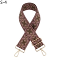 Dettaglio tracolla vintage ricamata con ganci in metallo dorato per borse da donna - Chiusura in Argento / Rosa Carne (S-4)