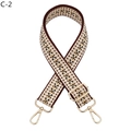 Bandoulière réglable avec motif flèche géométrique et clips en alliage doré - C-2 Kaki / Fermoir en Argent