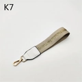 Beige woven handbag strap with gold glitter stripe and metallic lobster clasp - Silver Clasp / Off-white Gold Line