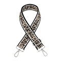 Verstellbarer breiter Schultergurt mit Leopardenmuster und silbernen Haken für Taschen - Leopard-Muster Silberne Schnalle