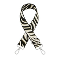Tracolla regolabile con motivo zebrato, filo dorato e fibbie in metallo argentato - Zebra Filo Dorato con Fibbia Argentata