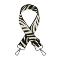 Tracolla regolabile con motivo zebrato, fili dorati e ganci in metallo canna di fucile - Zebra Filo Dorato con Fibbia Canna di Fucile
