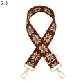 Détail de la bandoulière tissée avec crochets dorés et boucle de réglage en métal - Marron Vert Crochet Argenté (S-3)