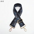Verstellbarer Handtaschengurt mit Leopardenmuster und Goldhaken für Umhängetaschen - A-6 Blau-Schwarz Leopard (Goldene Schnalle)