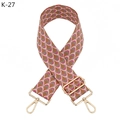 Dettaglio tracolla intrecciata con moschettoni dorati e fibbia di regolazione - K-27 Rosso Rosa Con Fibbia Dorata