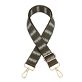 Bandoulière de rechange tissée avec motif à vagues vertes et mousquetons dorés dorés - Vert Armée Boucle Dorée